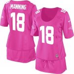 Jerseys Factory Cheap Nike Broncos #18 Peyton Manning Pink Women