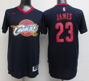 Jerseys Factory Cheap Cavaliers #23 LeBron James Black Short Sle
