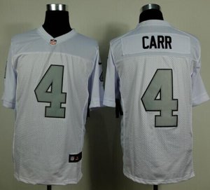 Jerseys Factory Cheap Nike Raiders #4 Derek Carr White Silver No
