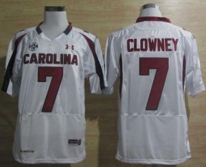 Jerseys Factory Cheap South Carolina #7 Javedeon Clowney White S