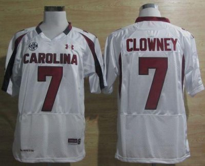 Jerseys Factory Cheap South Carolina #7 Javedeon Clowney White S