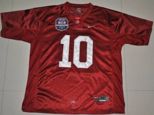 Jerseys Factory Cheap Crimson Tide #10 AJ McCarron Red 2012 BCS