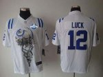 Jerseys Factory Cheap Nike Colts #12 Andrew Luck White With 30TH