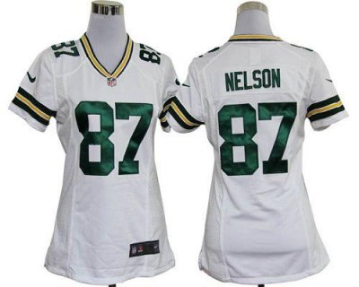 Jerseys Factory Cheap Nike Packers #87 Jordy Nelson White Women'