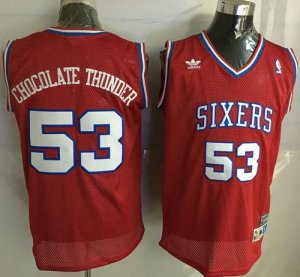 Jerseys Factory Cheap 76ers #53 Darryl Dawkins Red Throwback "Ch