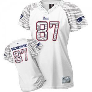 Jerseys Factory Cheap Patriots #87 Rob Gronkowski White Women's