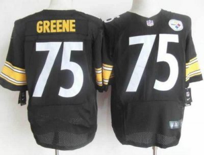 Jerseys Factory Cheap Nike Steelers #75 Joe Greene Black Team Co