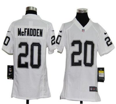 Jerseys Factory Cheap Nike Raiders #20 Darren McFadden White You
