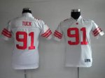 Jerseys Factory Cheap Giants #91 Justin Tuck White Embroidered Y