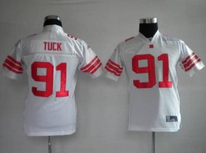 Jerseys Factory Cheap Giants #91 Justin Tuck White Embroidered Y