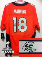Jerseys Factory Cheap Nike Broncos #18 Peyton Manning Orange Tea