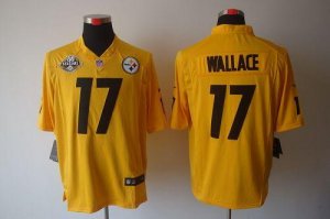 Jerseys Factory Cheap Nike Steelers #17 Mike Wallace Gold With 8