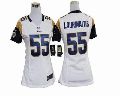 Jerseys Factory Cheap Nike Rams #55 James Laurinaitis White Wome