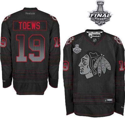 Jerseys Factory Cheap Blackhawks #19 Jonathan Toews Black Accele