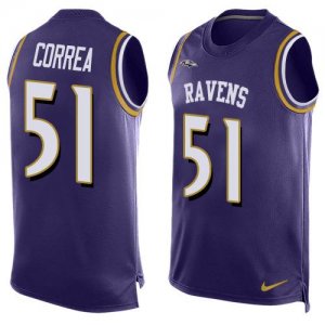 Jerseys Factory Cheap Nike Ravens #51 Kamalei Correa Purple Team