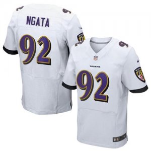 Jerseys Factory Cheap Nike Ravens #92 Haloti Ngata White Men's S