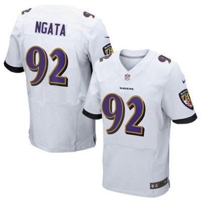 Jerseys Factory Cheap Nike Ravens #92 Haloti Ngata White Men's S