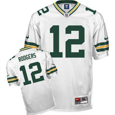 Jerseys Factory Cheap Nike Packers #12 Aaron Rodgers White Stitc