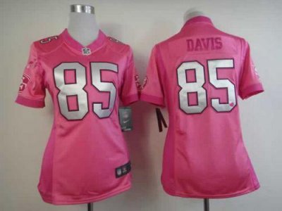 Jerseys Factory Cheap Nike 49ers #85 Vernon Davis Pink Women's B