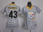 Jerseys Factory Cheap Nike Steelers #43 Troy Polamalu Zebra Wome