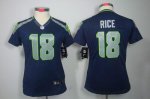 Jerseys Factory Cheap Nike Seahawks #18 Sidney Rice Steel Blue T