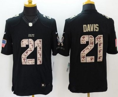 Jerseys Factory Cheap Nike Colts #21 Vontae Davis Black Men's St