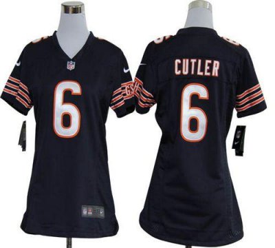 Jerseys Factory Cheap Nike Bears #6 Jay Cutler Navy Blue Team Co