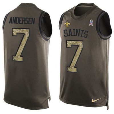 Jerseys Factory Cheap Nike Saints #7 Morten Andersen Green Men's