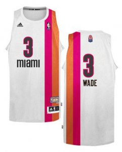 Jerseys Factory Cheap Heat #3 Dwyane Wade White ABA Hardwood Cla