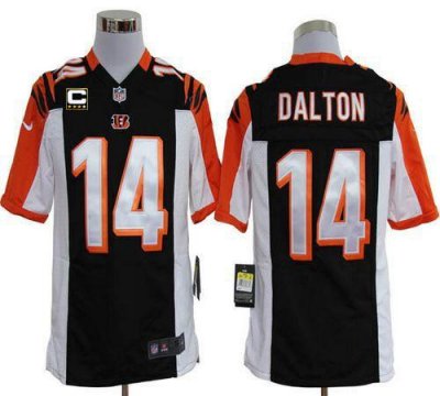 Jerseys Factory Cheap Nike Bengals #14 Andy Dalton Black Team Co