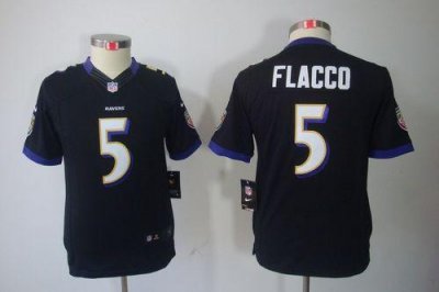 Jerseys Factory Cheap Nike Ravens #5 Joe Flacco Black Alternate