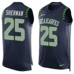 Jerseys Factory Cheap Nike Seahawks #25 Richard Sherman Steel Bl