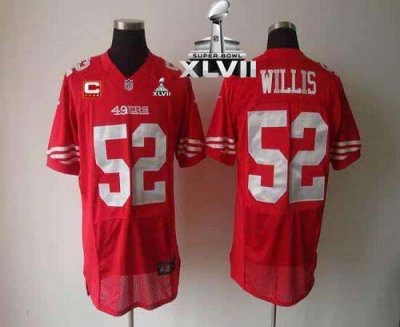 Jerseys Factory Cheap Nike 49ers #52 Patrick Willis Red Team Col