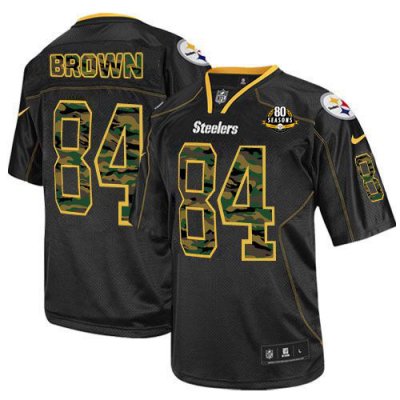 Jerseys Factory Cheap Nike Steelers #84 Antonio Brown Black With