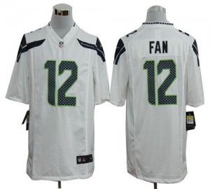 Jerseys Factory Cheap Nike Seahawks #12 Fan White Men's Embroide
