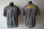 Jerseys Factory Cheap Mountaineers #1 Tavon Austin Grey Embroide