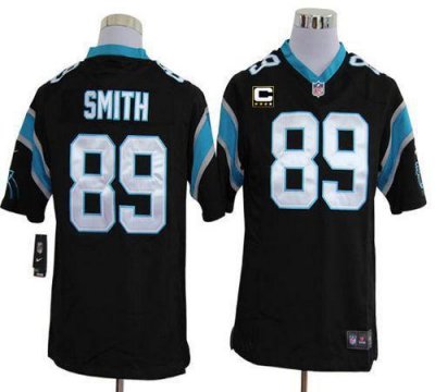 Jerseys Factory Cheap Nike Panthers #89 Steve Smith Black Team C