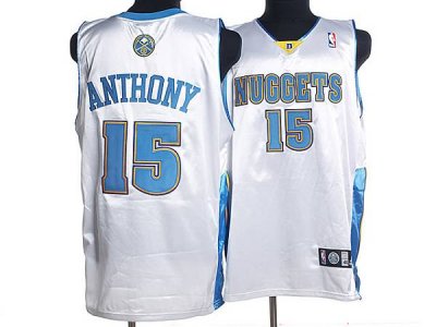 Jerseys Factory Cheap Nuggets #15 Carmelo Anthony Stitched White