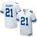 Jerseys Factory Cheap Nike Cowboys #21 Ezekiel Elliott White Men
