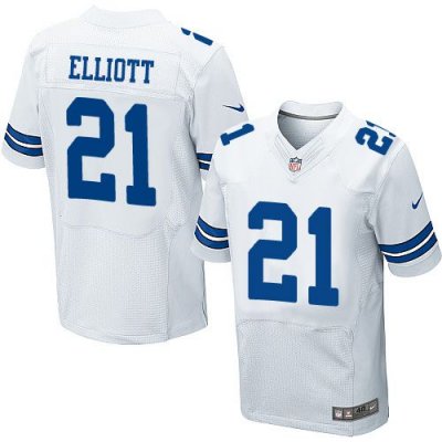 Jerseys Factory Cheap Nike Cowboys #21 Ezekiel Elliott White Men
