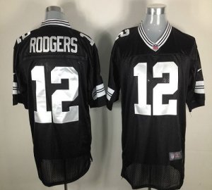 Jerseys Factory Cheap Nike Packers #12 Aaron Rodgers Black Shado