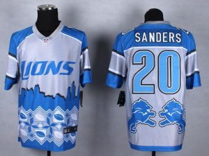 Jerseys Factory Cheap Nike Lions #20 Barry Sanders Blue Men's St