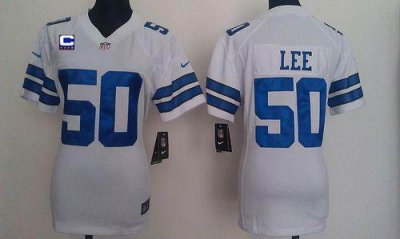 Jerseys Factory Cheap Nike Cowboys #50 Sean Lee White With C Pat