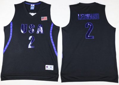 Jerseys Factory Cheap Nike Team USA #2 Kawhi Leonard Black 2016