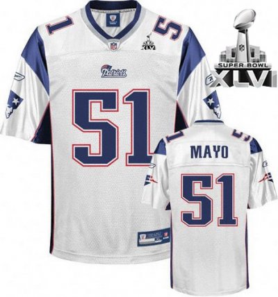 Jerseys Factory Cheap Patriots #51 Jerod Mayo White Super Bowl X