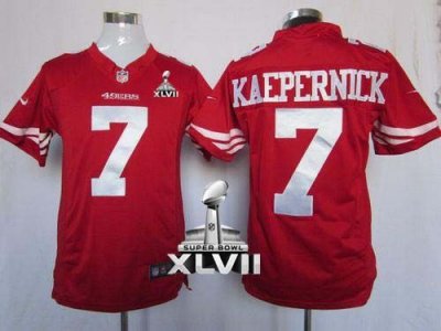 Jerseys Factory Cheap Nike 49ers #7 Colin Kaepernick Red Team Co