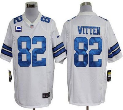 Jerseys Factory Cheap Nike Cowboys #82 Jason Witten White With C