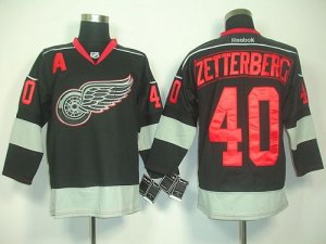Jerseys Factory Cheap Red Wings #40 Henrik Zetterberg Black Ice