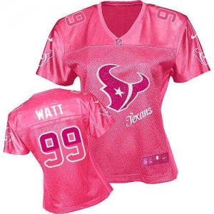 Jerseys Factory Cheap Nike Texans #99 J.J. Watt Pink Women's Fem