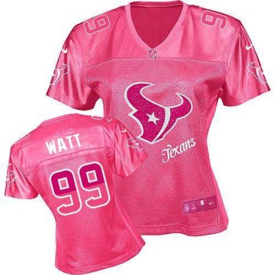 Jerseys Factory Cheap Nike Texans #99 J.J. Watt Pink Women's Fem